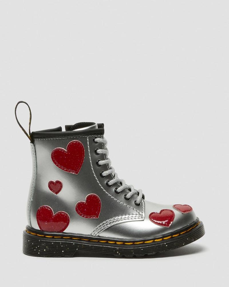 Dr Martens Toddler 1460 Glitter Star Lak Veterlaarzen Kinderen Metal | NL 129FDN